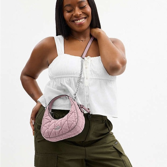 Coach Pink Quilted Shoulder Bag and card holder - Picture 2 of 4